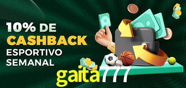 10% de bônus de cashback na gaita777